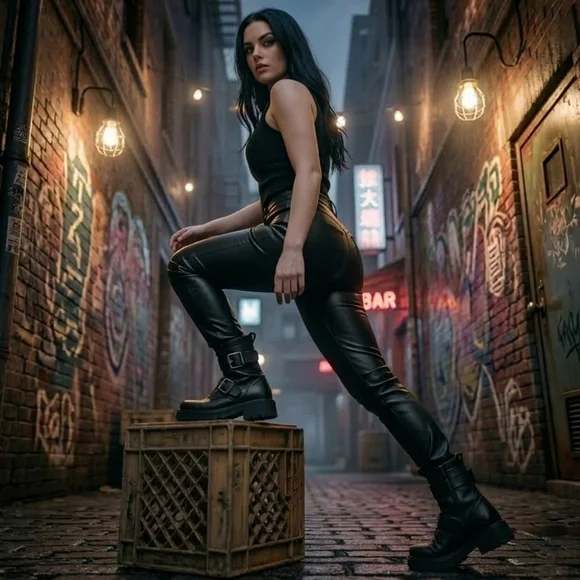 Hunter & Brown Black Faux Leather Pants - Size Medium - NWOT - Picture 3 of 15